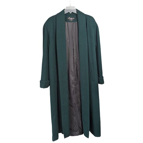 Donnybrook 100% Wool Forest Green Long Winter Opera Overcoat Size 10 - Picture 13 of 13